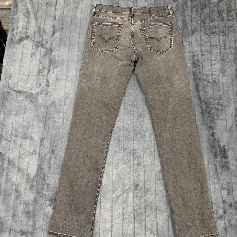 Levis 511 Slim Fit Grey Wash Stretch Denim Jeans Mens 33x34 04511-2139